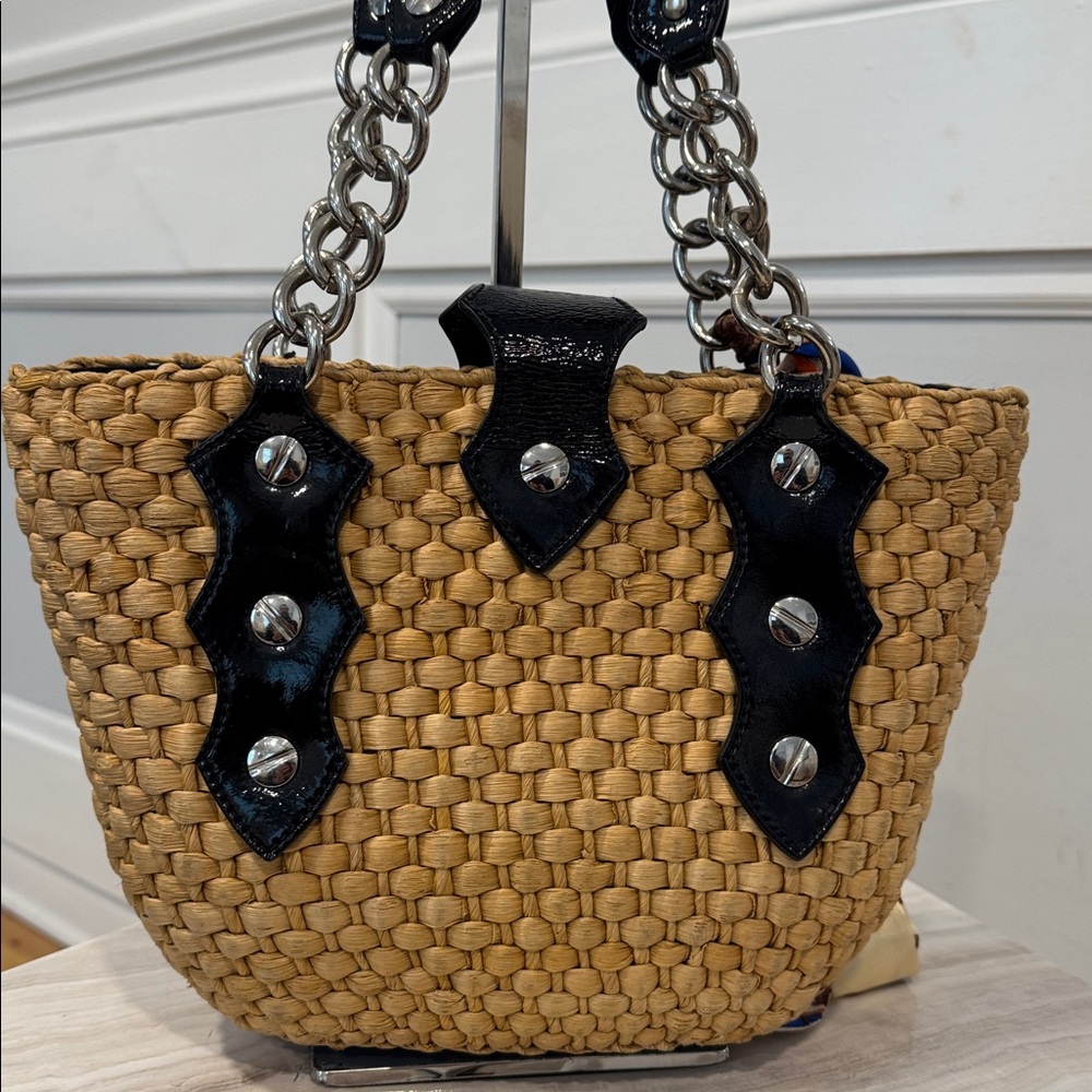 Michael Kors Santorini Natural Straw Tote - Picture 6 of 17